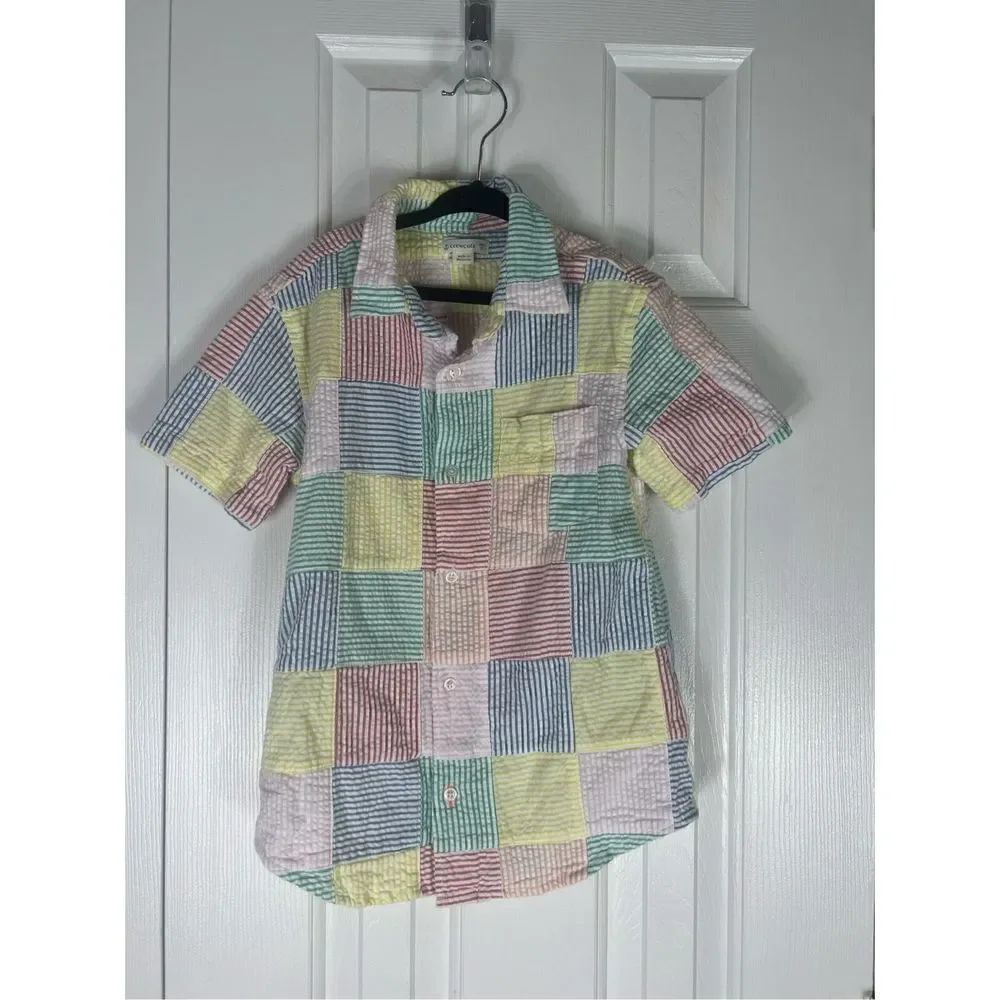 Crewcuts Boys Colorblock Button Up Shirt Size 8